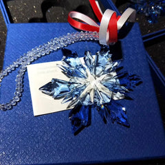 💎Crystal Ornament Snowflake Christmas Tree Ornament Decor Glass Car Pendant Festival Gift💎