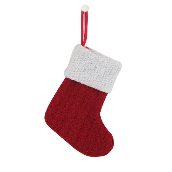 Cozy Knit Socks, Embroidered Candy Gift Bag, Letter Christmas Stocking - Perfect for the Little Ones!