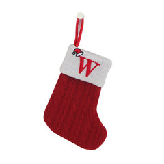 Cozy Knit Socks, Embroidered Candy Gift Bag, Letter Christmas Stocking - Perfect for the Little Ones!