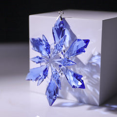 💎Crystal Ornament Snowflake Christmas Tree Ornament Decor Glass Car Pendant Festival Gift💎