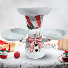 🎄🎅Christmas Snowman Treats Holder-with plate⛄