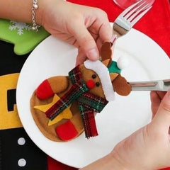 Cute Christmas Table Decoration Cutlery Bag/Santa Claus /Snowman/ Elk/ Kitchen Tableware Holder Pocket