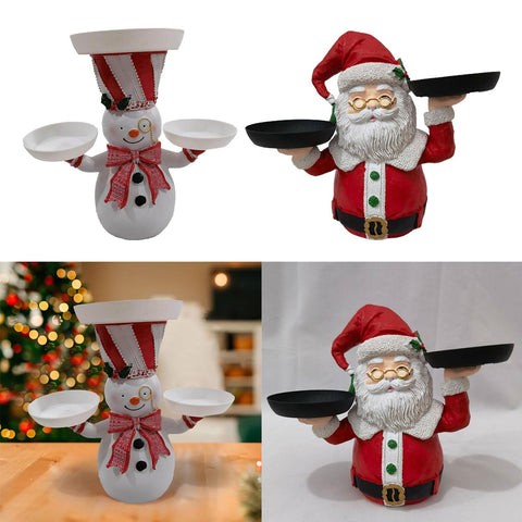 🎄🎅Christmas Snowman Treats Holder-with plate⛄