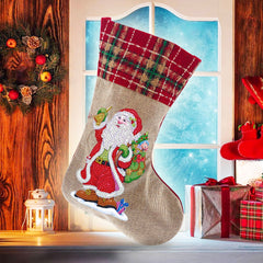 5D Diamond Painting Xmas Rhinestone Sock Embroidery Mosaic Hanging Gift Bag