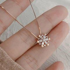 Snowflake Shining Crystal Necklace