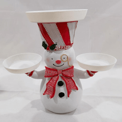 🎄🎅Christmas Snowman Treats Holder-with plate⛄