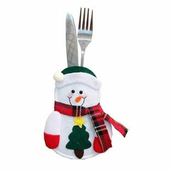 Cute Christmas Table Decoration Cutlery Bag/Santa Claus /Snowman/ Elk/ Kitchen Tableware Holder Pocket